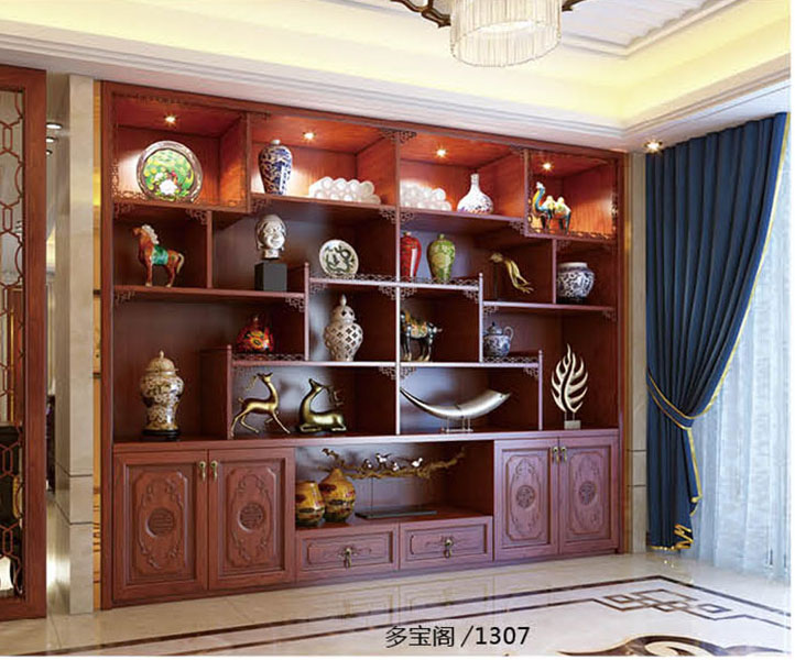 多寶閣1307-河北實木復合門